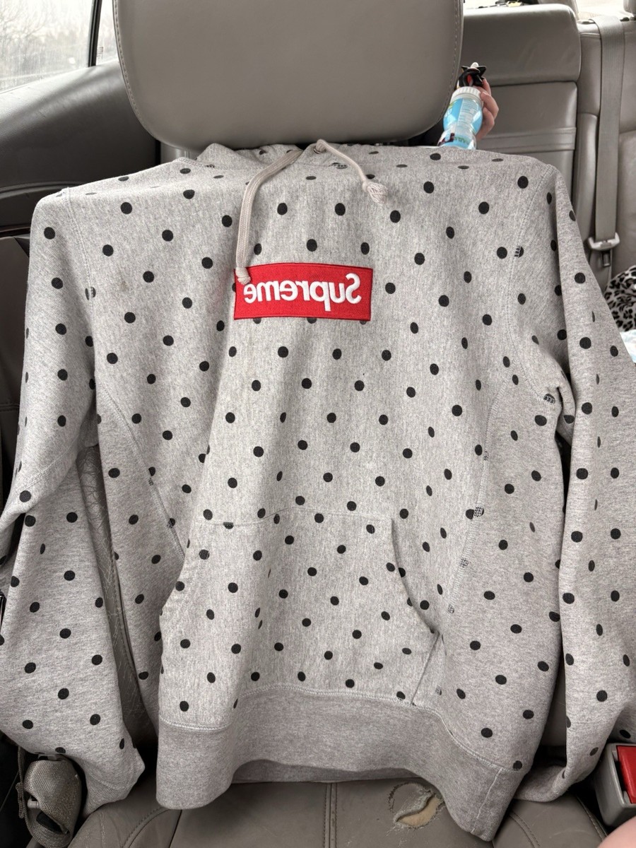 2012 Supreme x Comme des Garçons SHIRT Polka Dot Fleece Hoodie