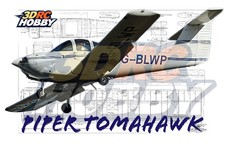 Piper Tomahawk 45" WS RC Airplane Kit Laser Cut Balsa Ply Short Kit + Plans