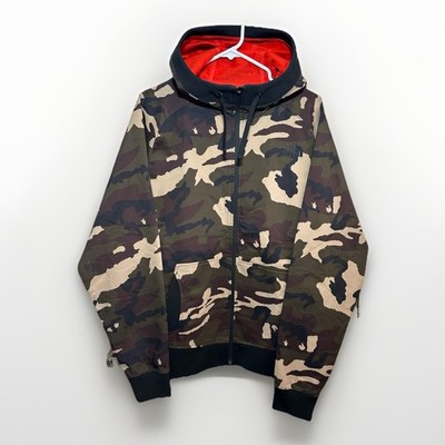 North Face Mens Size Medium Camouflaged Jacket With Hood