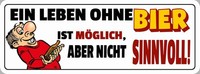 Holzschild 10X27 Cm Ein Leben Ohne Bier Essen Trinken Deko Geschenk Holz Schild