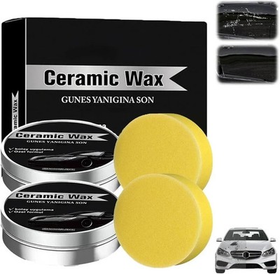 2PCS Titanium Ceramic Wax Cream for Cars,2025 Strong 0.5 Fl Oz (Pack of 2)