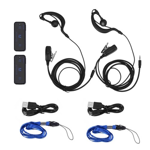 2Pcs Walkie Talkie 400-470MHz 2-Way Radio 3W Transceiver Earpiece Headset4198 - Zdjęcie 2 z 7