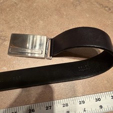 Prada Made In Italy Prada Logo Adjustable Leather Black Belt Size 90/36