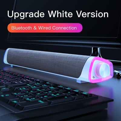 4D Computer Speaker Bar Stereo Sound Subwoofer Wired Bluetooth Speaker Sound Bar
