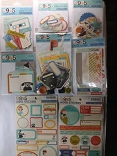 October Afternoon.         9 To 5 Mixed Lot Bundle. 6 Sets 2 Stickers Plus Extra