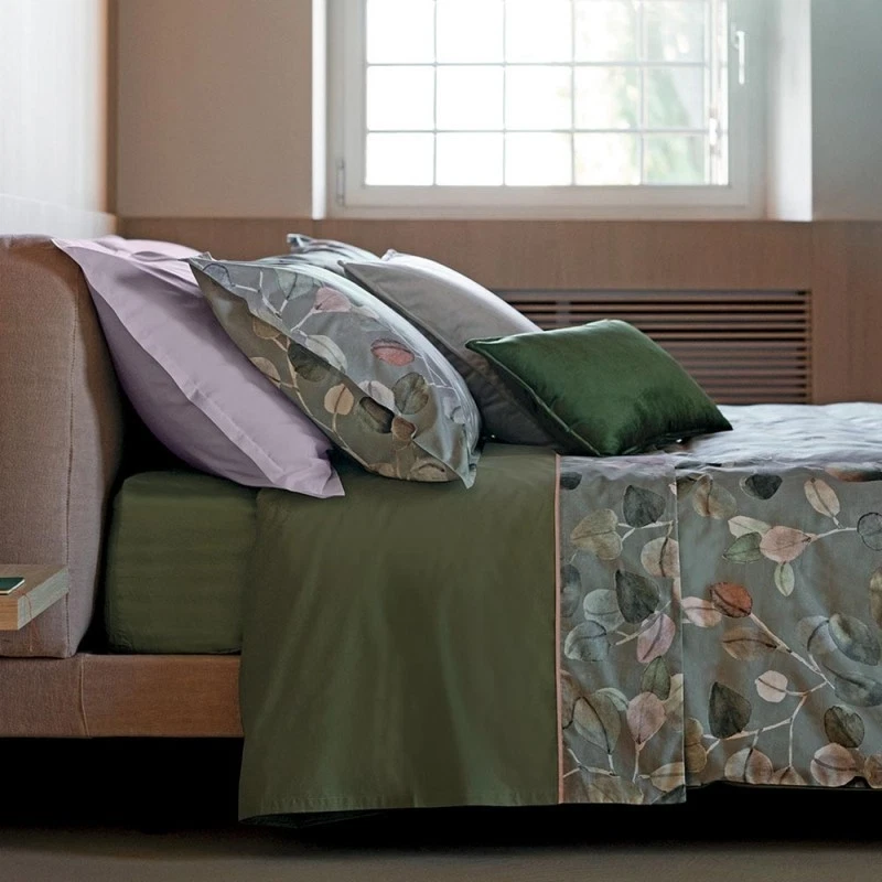 Trapunta Piumone Invernale Letto 2 Piazze Matrimoniale FAZZINI Foglie Verde, fotografia 3 di 8