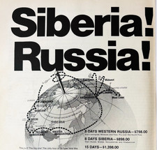1972 Alaska Airlines Advertisement Russia Siberia Aviation Vintage DWW10D