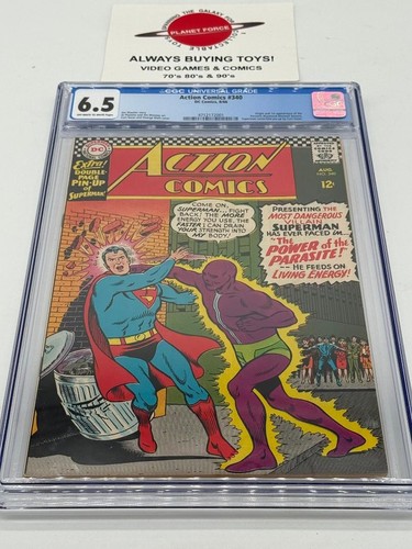 Action Comics #340 CGC 6.5 Silver Age Comic 1966 DC 1st Appearance Of Parasite - Picture 1 of 3