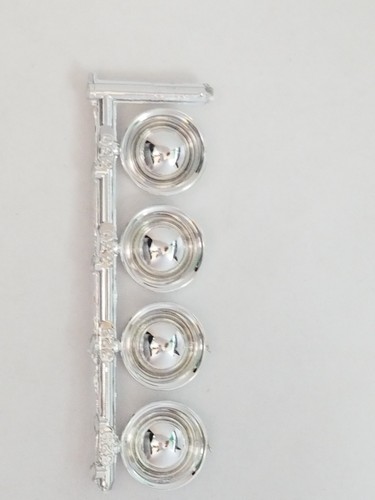 CHROME BABY MOON SMOOTHIE WHEELS & TIRES from 1949 Mercury AMT 1:25 Model Kit 49 - Picture 17 of 23