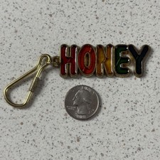 Vintage Honey Colorful Metal Keychain Key Ring 51718