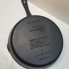 WAGNER's 1891 Original Cast Iron Skillet 10.5 Inch Seasoned Made in USA RESTORED