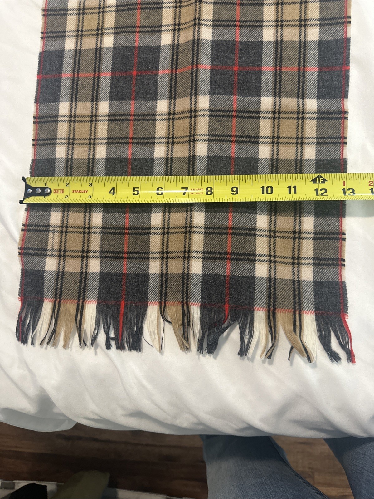 pendleton woolen mills vintage rectangle scarf bl… - image 2