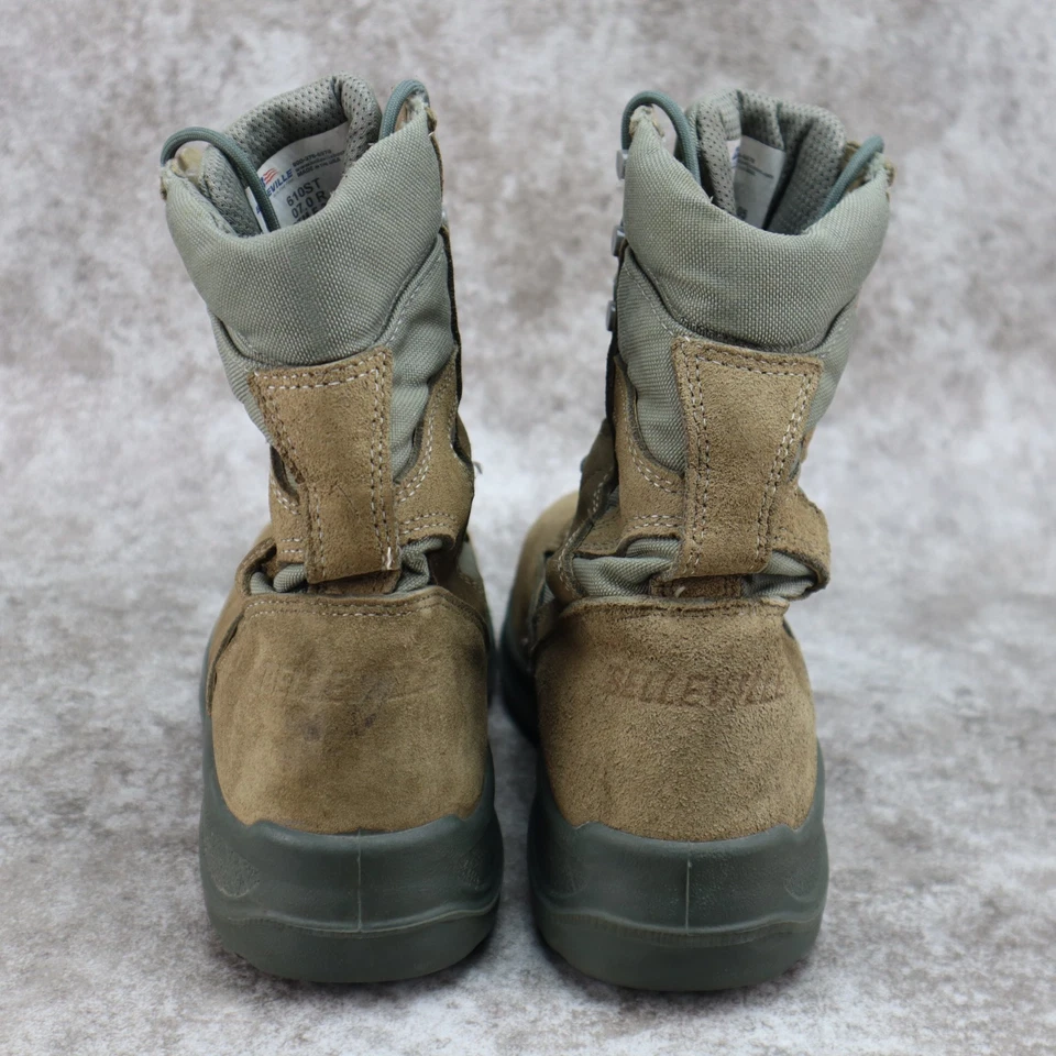 Botas Belleville 610STCombat Cuero Verde Tostado Puntera de Acero EH USAF Para Hombres Talla 7 R Foto 3 de 4