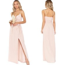 NWT Show Me Your Mumu Liz Maxi‎ Bridesmaid Wedding Dress Dusty Blush Pink Medium