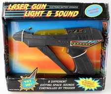 VINTAGE 90'S SPACE LASER GUN COSMIC PISTOL LIGHT SOUND NEW UNTESTED