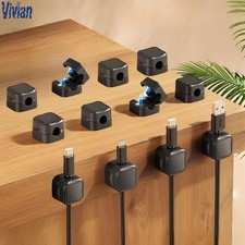 6Pcs Magnetic Cable Clips Cord Organizer Holder For Desk Home Office