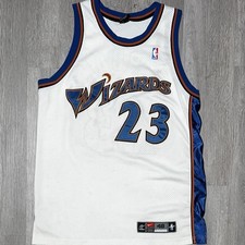 WASHINGTON WIZARDS MICHAEL JORDAN NIKE AUTHENTIC SZ 48 XL HOME WHITE BULLS VTG