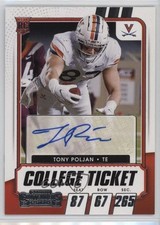 2021 Panini Contenders Draft Picks College Ticket Tony Poljan #316 Auto ti8