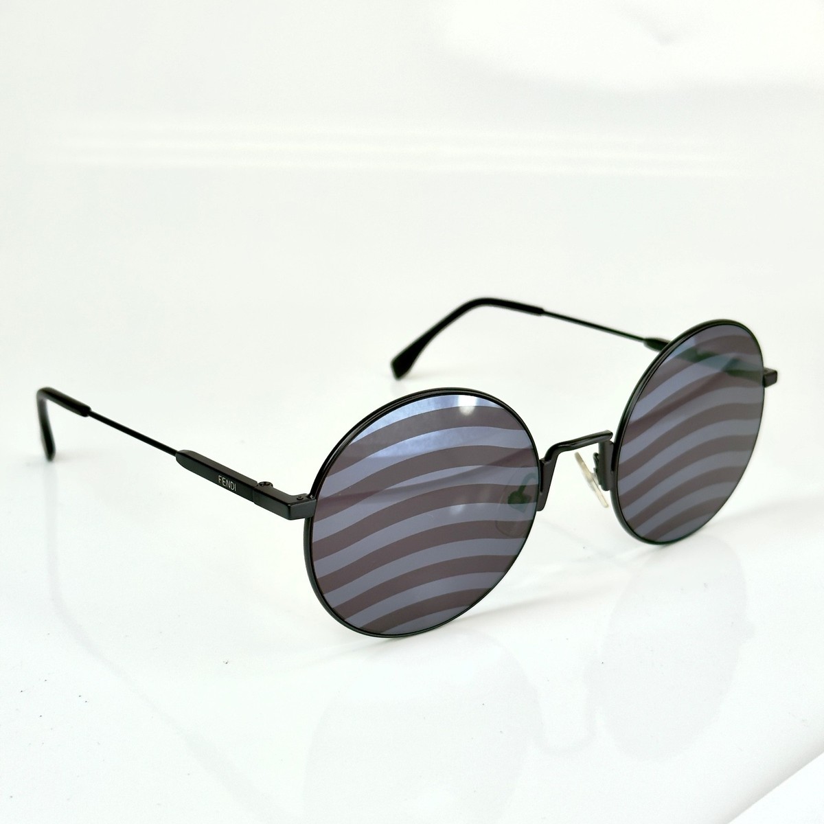 FENDI FF0248S 0248 Waves Purple Violet Stripe Mirrored 