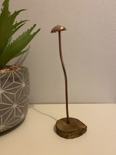 Handcrafted Copper Mushroom Fungi Plant Pot Decor 2cm Cap Mycology 