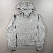 Nike Sportswear Club Fleece Funnel Neck Hoodie Womens Large Gray Pullover BV4526