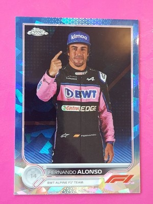 2022 Topps Chrome Sapphire Formula F1 #13 Fernando Alonso BWT Alpine F1 Portrait