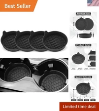 High-Temperature Resistant Car Cup Holder Coasters - 4 Pack for All Vehicles