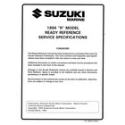 Suzuki Outboard 1994 Motorcycle/Atv Service Specification Manual 99954-58940