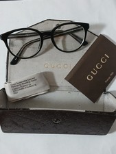 Vintage Gucci Eyeglasses GG 3753 Y6C 140 Polished Black Panto Frame Italy