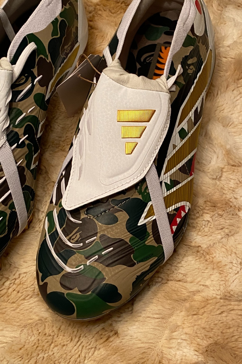 BAPE Adidas PREDATOR ELITE Foldover FG GREEN CAMO SIZE 9.5 CLEATS JS3104 image 10
