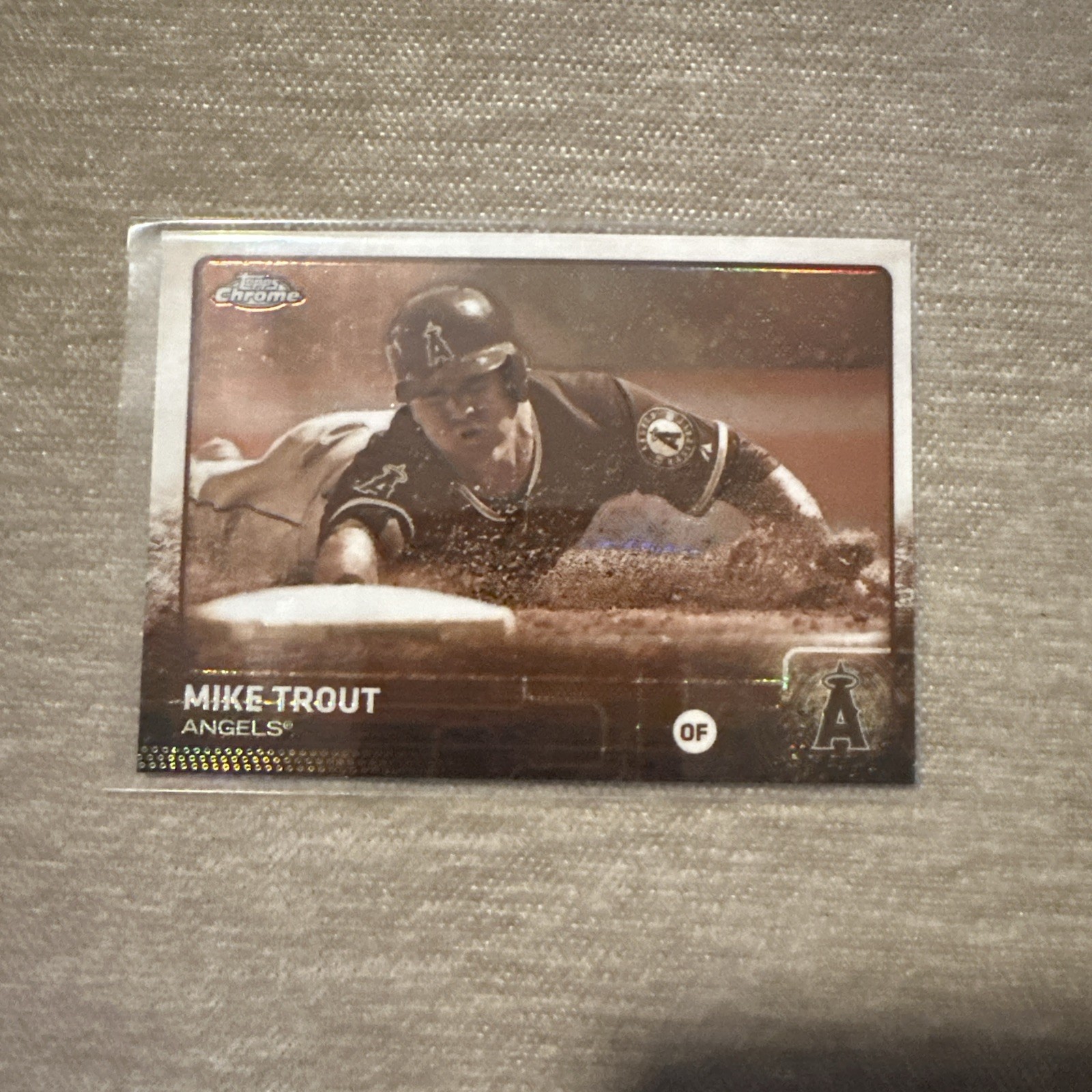 MIKE TROUT 2015 Topps Chrome Sliding Sepia Refractor Parallel #51