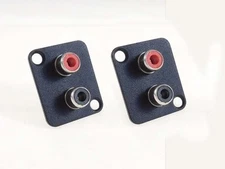 (2 PACK) PROCRAFT D-PLATE Panel Mount w/ Dual RCA Solder Type Jacks #D-DUALRCA