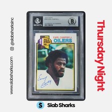 1979 TOPPS #390 EARL CAMPBELL RC ROOKIE BGS AUTHENTIC AUTO