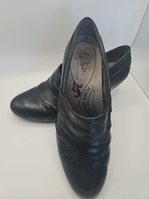 Life Stride Shoes Size 9 M Active Arch Soft System Flex Black Heel 2.5 Business