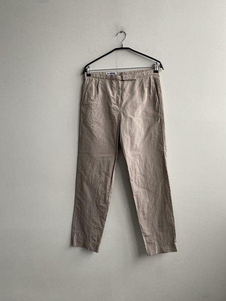 Women Jil Sander Trousers Lilac Silk 36
