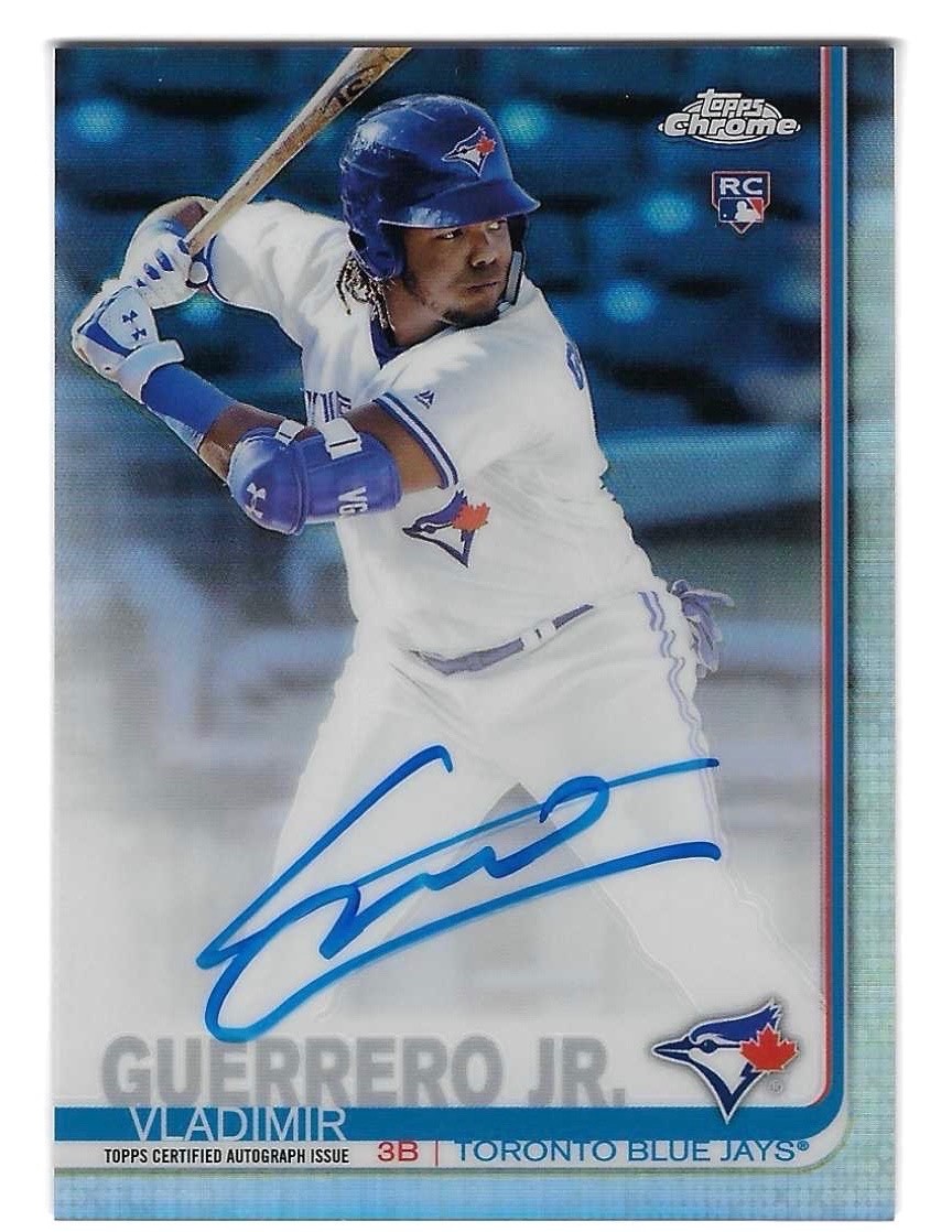 2019 Topps Chrome Vladimir Guerrero Jr  RC Refractor Rookie RA-VGJ Auto /499