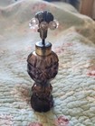 antique glass perfume bottle purple — photo 1
