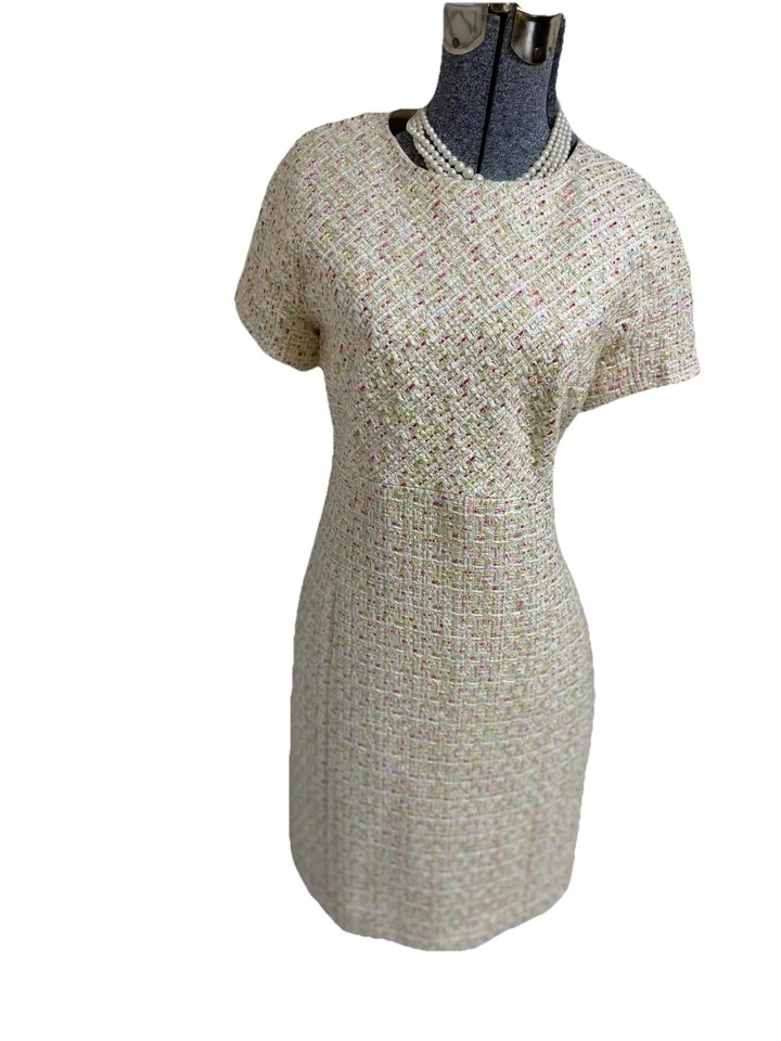 NUEVO Vestido Brooks Brothers Talla 8 Se Ajusta Como 6 Boucle Silencioso Traje de Lujo Separado Foto 3 de 4