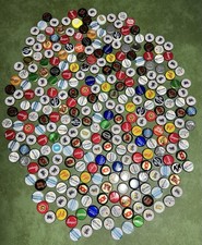 LOT OF 300 Assorted Beer Bottle Caps. Dented/Not Dented Large Variety Colorful