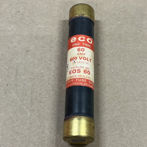 WIRTSCHAFTSSICHERUNG EOS60 EINMALSICHERUNG 600V 60 AMP - Bild 1 von 4