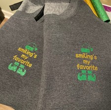 Buddy Elf Smiling My Favorite Christmas Holiday Party Sweater Crew Size L or XL