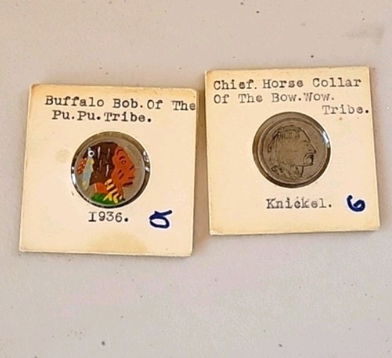 Vintage Hobo Nickels Carved And Painted - 2