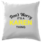 Non Ansia It's A Karen Cosa ! Cuscino Cognome Personalizzato Nome Famiglia Cover
