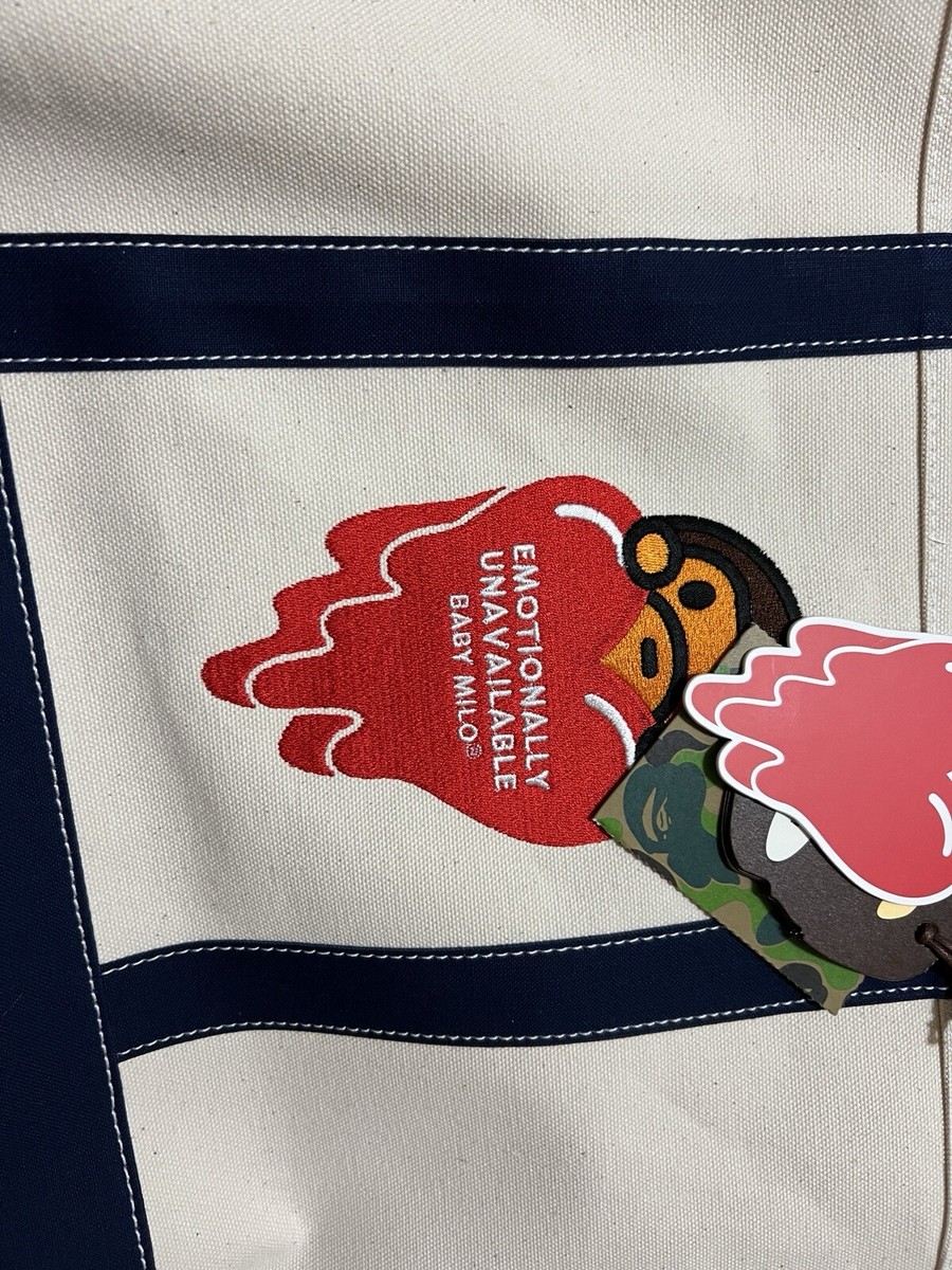 BAPE X EU 】BABY MILO TOTE BAG EMOTIONALLY UNAVAILABLE rare