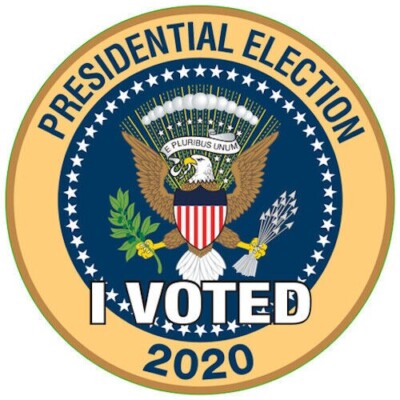 I VOTED 2020 PRESIDENTIAL ELECTION Sticker - Donald Trump vs Joe Biden