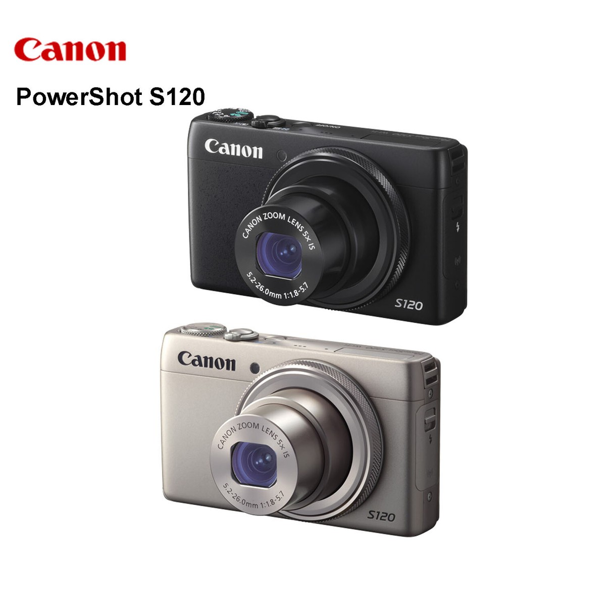 Canon PowerShot S120 Digital Camera w/12.1 MP W/ Battery & Charger
