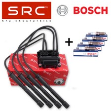 SRC ZÜNDSPULE + BOSCH ZÜNDKERZEN RENAULT CLIO TWINGO MODUS 1.2 16V ZÜNDKABELSATZ