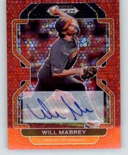 2022 Panini Prizm Draft Autograph Red Donut Circles Will Mabrey RC AUTO 68/99