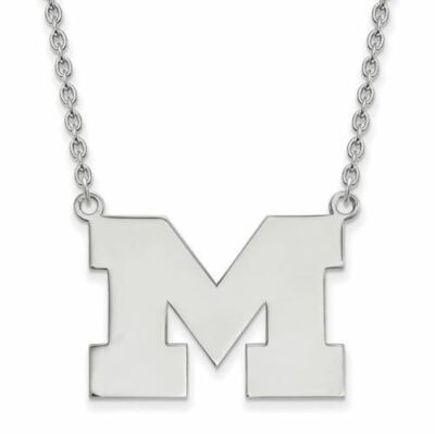 SS Univ of Michigan Buchstabe M großer Anhänger 18 Zoll Halskette