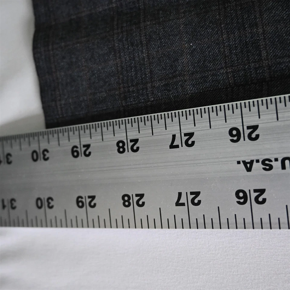 Pantalones de vestir Brooks Brothers 34x30 grises a cuadros Glenn lana regente para hombre Foto 4 de 4